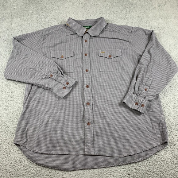 Orvis Other - Orvis Shirt Mens 2XL XXL Grey Houndstooth Fairbanks Flannel‎ Outdoor Long Sleeve